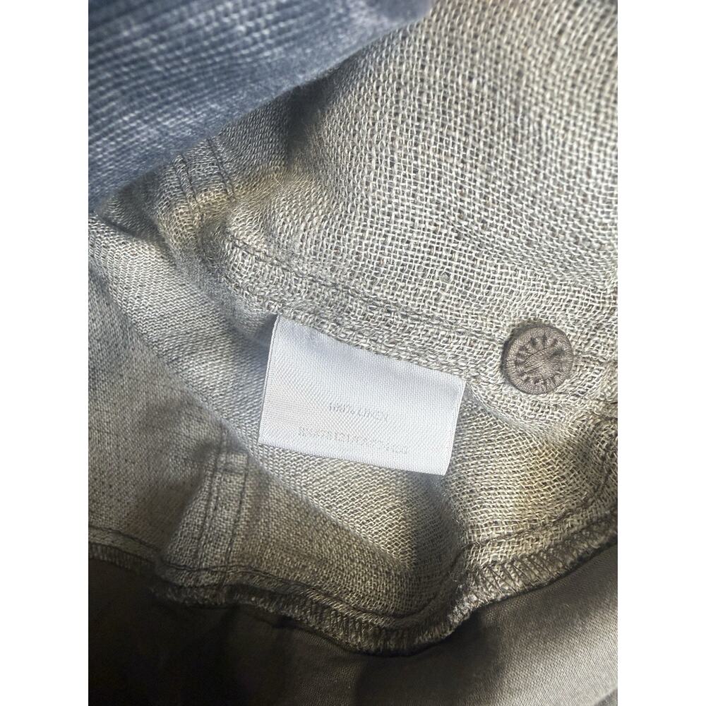 Eileen Fisher Linen Button-Up Long Sleeve XL Beach Resort Travel Top Coastal - Picture 4 of 4
